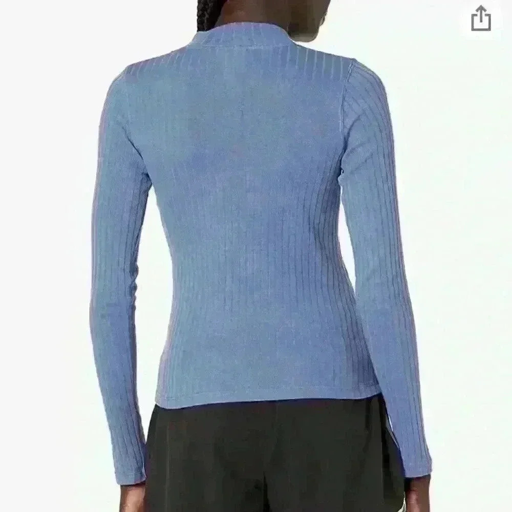 Champion Women's Campus Ribbed Mock Neck Top Size S - Picture 2 of 11